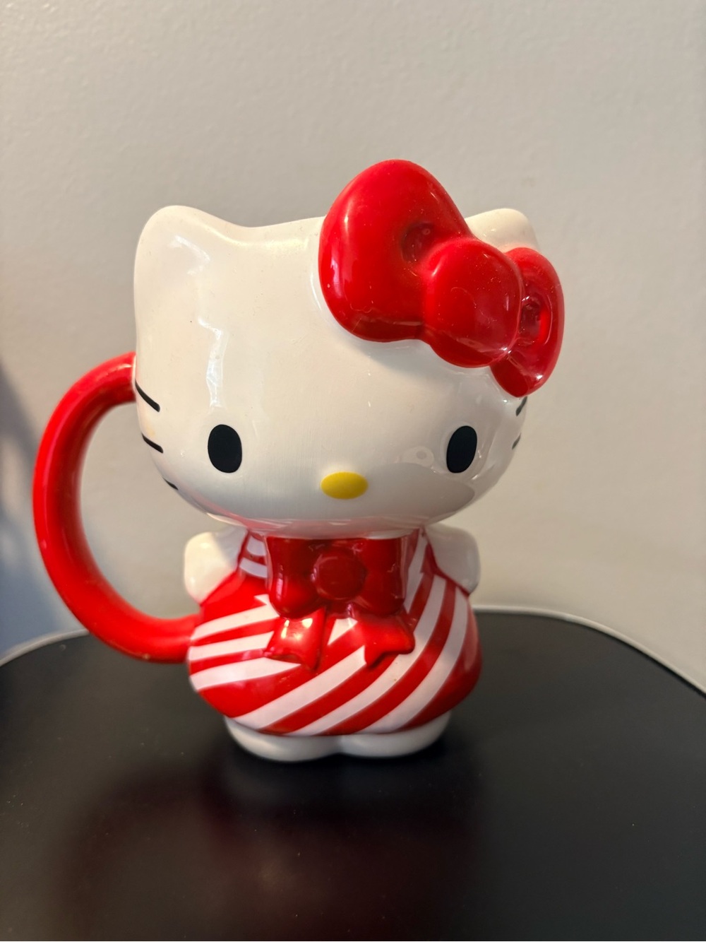 Sanrio Hello Kitty Red & White Striped Ceramic Figure Mug